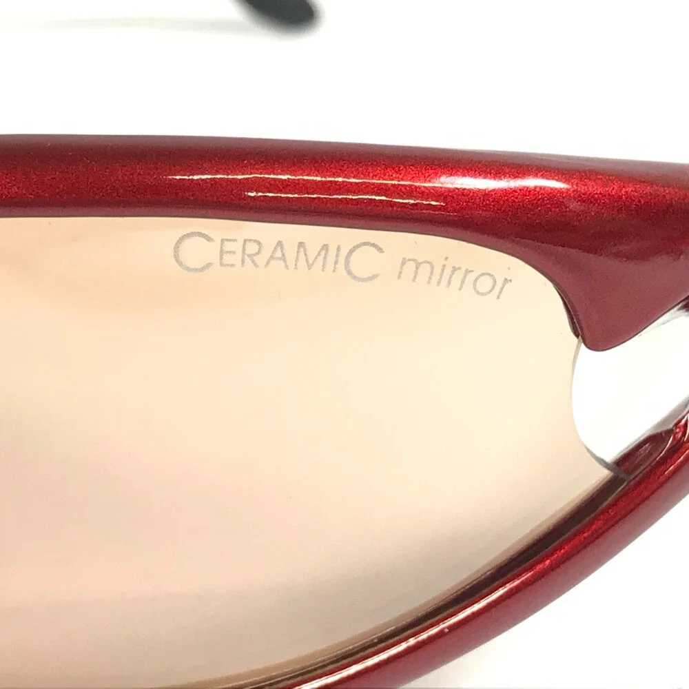 Vintage Alpina Sunglasses Airframe Zero 8.0750.20 S1 Red Silver Light Red Lenses